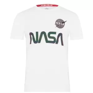 image of Alpha Industries NASA Multi T-Shirt - White