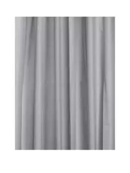 image of Croydex Plain Grey Textile Shower Curtain