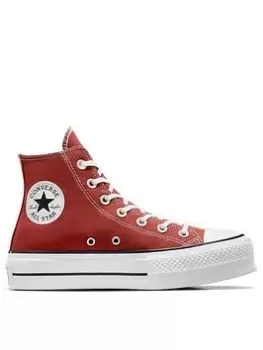 Converse Chuck Taylor All Star Lift Canvas Hi - Red, Size 5, Women