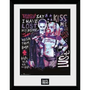 Image of Suicide Squad Joker & Harley Quinn Framed Collector Print