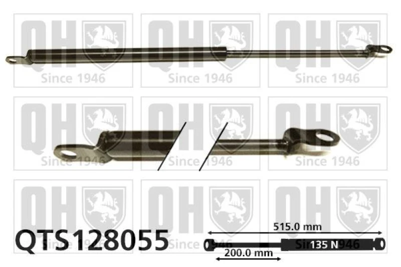 Image of QUINTON HAZELL Tailgate strut QUINTON HAZELL QTS128055