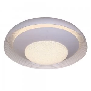 Image of Flush Ceiling Light 76cm Round 40W LED 3000-6500K Tuneable, 3200lm, Remote Control White