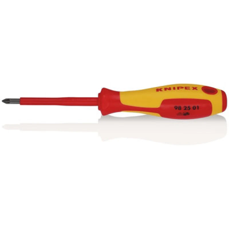 Image of Knipex 98 25 01 Vde Insulated Pozidriv Screwdriver, Pz1 X 80mm 57556