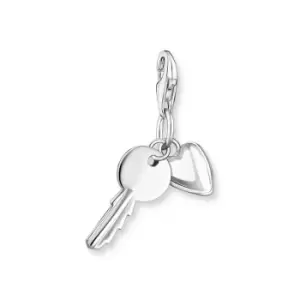 Image of THOMAS SABO Silver Key & Heart Charm