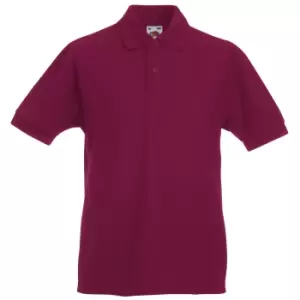 Image of Fruit Of The Loom Childrens/Kids Unisex 65/35 Pique Polo Shirt (3-4) (Burgundy)