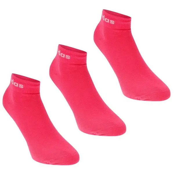 Image of adidas Essentials Ankle 3 Pack Socks Quarter Socks 4.5-5.5 Black 41203340040