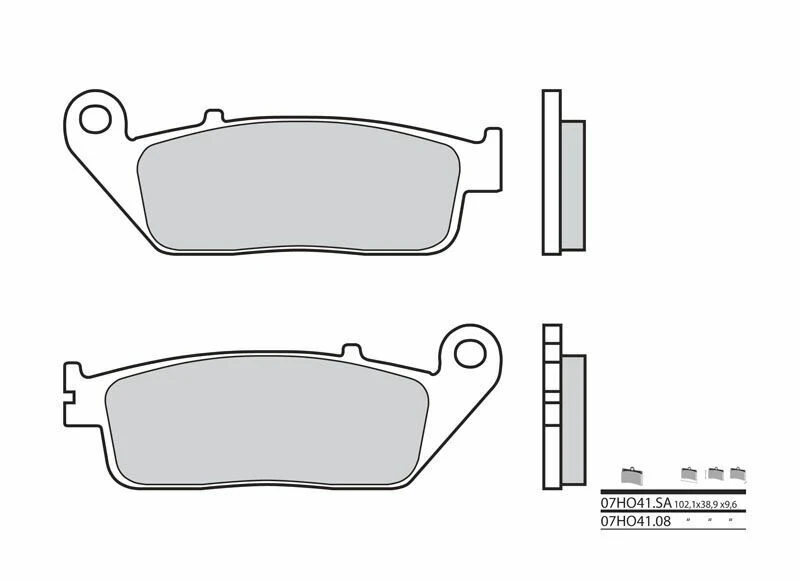 Image of Brembo S.p.A. Street Carbon Ceramic Brake pads - 07HO4108