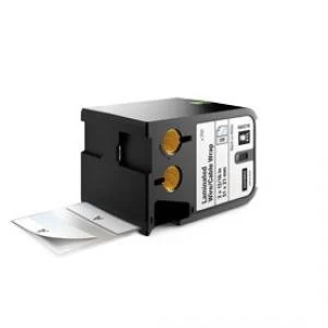 Image of Dymo XTL 51mmx21mm Laminated Cable Wrap Black On White 250 Pre Sized
