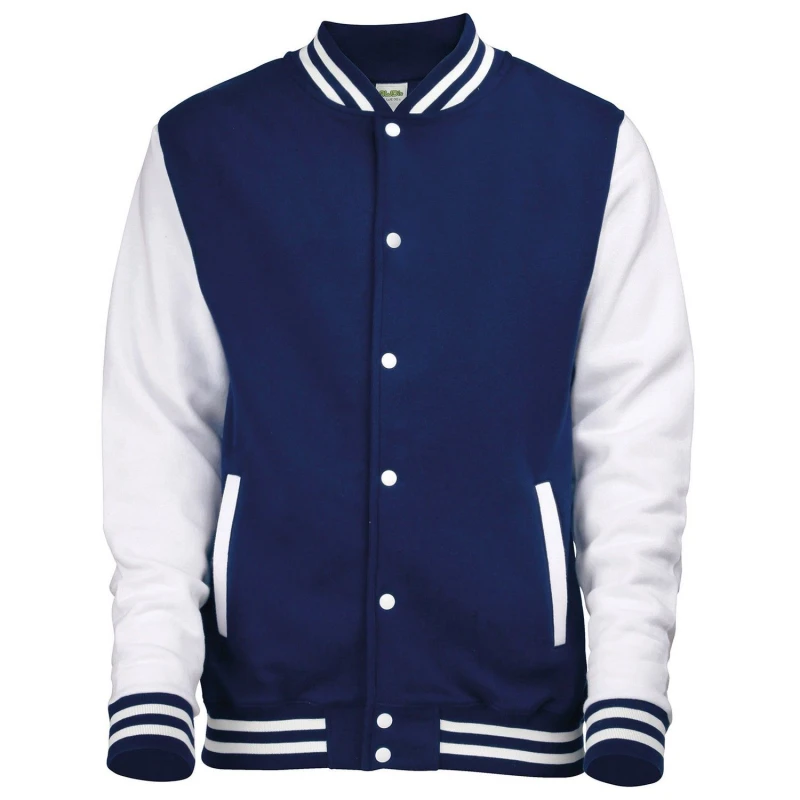 Image of AWDis AWDis Men Varsity Jacket in Navy Size: X-Small Navy XS Male 5063527492098