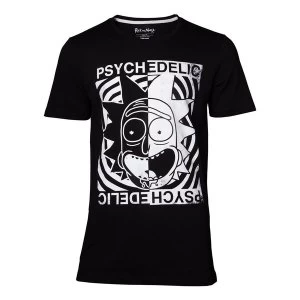 Image of Rick And Morty - Psychedelic Mens Large T-Shirt - Black