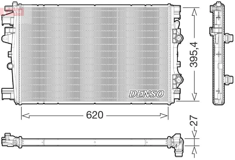 Image of DENSO Engine radiator DENSO DRM09176