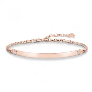 THOMAS SABO Rose Gold Plated Heart Cubic Zirconia Bracelet...