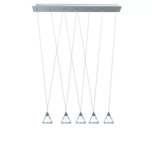 Image of Beebop Straight Bar Pendant Ceiling Light Satin Nickel
