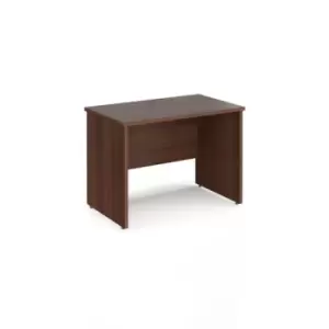 image of Office Desk Rectangular Desk 1000mm Panel End Leg Walnut Tops 600mm Depth Maestro 25