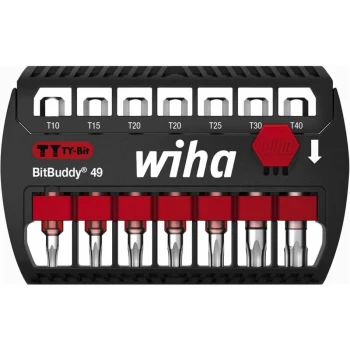 image of 8 Piece Torx Ty Bit Set Bitbuddy 49mm - Wiha