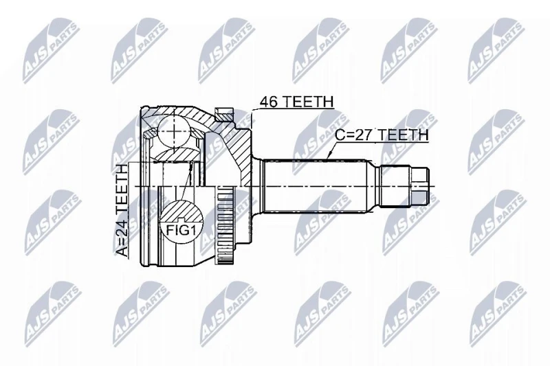 Image of NTY CV joint kit NTY NPZ-KA-359