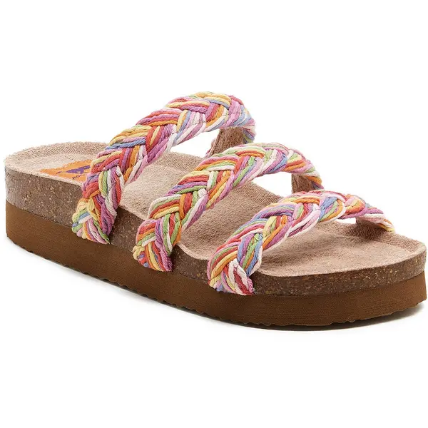 image of Rocket Dog Womens Ashley String Braid Slide Strapped Sandals UK Size 6 (EU 39) Rainbow RKD242-RAINBW-6