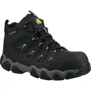 Image of Amblers Mens AS801 Waterproof Leather Safety Boots (10 UK) (Black) - Black