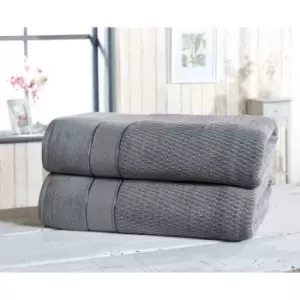 image of Rapport Home Furnishings Royal Velvet 550gsm Towel Bale - 2 Piece - Grey