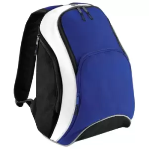 image of Bagbase Teamwear Backpack (21 Litres) (one Size, Bright Royal/Black/White)