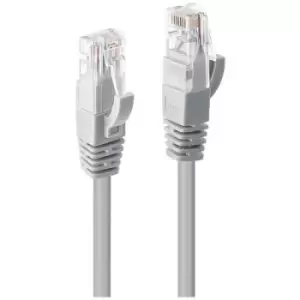 image of LINDY 48000 RJ45 Network cable, patch cable CAT 6 U/UTP 0.3 m Grey