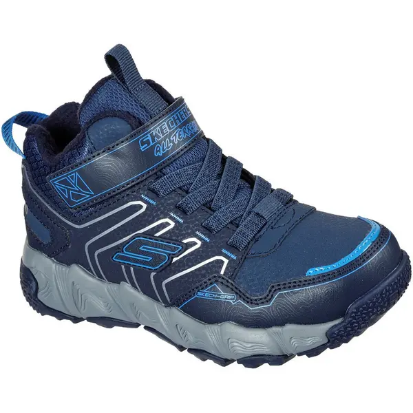 image of Skechers Boys Velocitrek Waterproof Leather Walking Boots UK Size 12.5 (EU 31) Navy blue SKE1749-NVBL-12.5