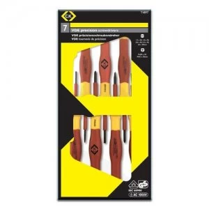 image of C.K Tools Micro Precision VDE Screwdriver Set 7 Piece