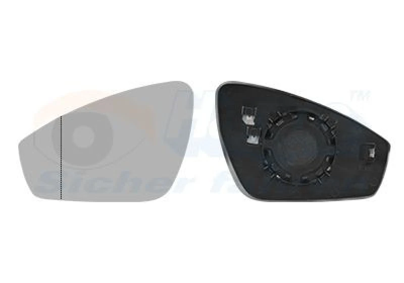 Image of VAN WEZEL Wing mirror glass VAN WEZEL 5712837