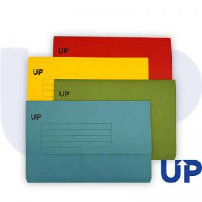 Image of UP Half Flap Document Wallet Foolscap Assorted (50 Pack) UP0033