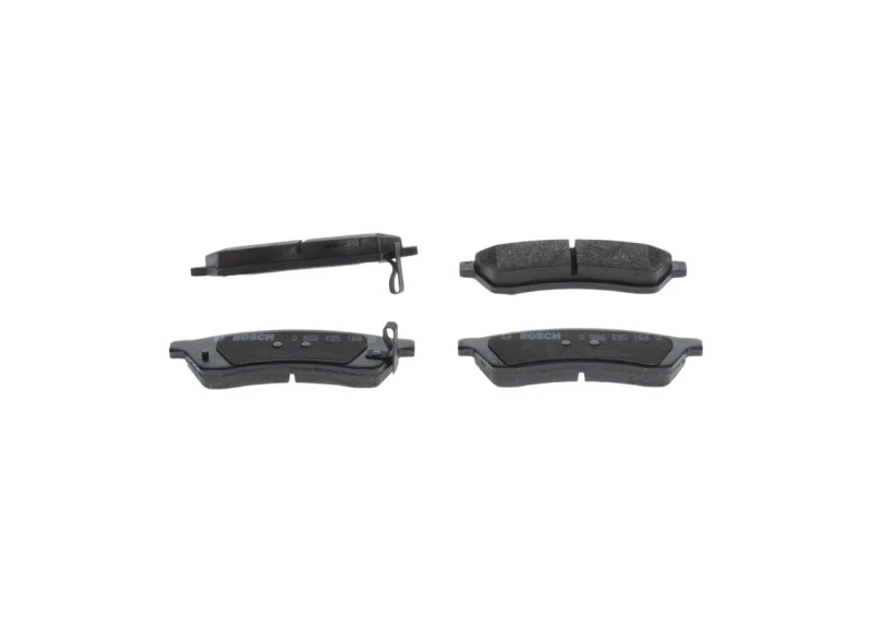 Image of Bosch 0 986 495 168 Brake pad set with acoustic wear warning, with mounting manual Low-Metallic Brake Pad Set,disc brake (402)