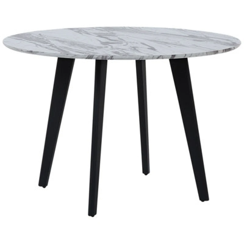 Image of Beliani Dining Table Mosby White Marble 110 Cm 110 Cm