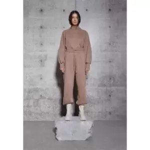 image of Missguided Cuffed Oversized Jogger - Brown