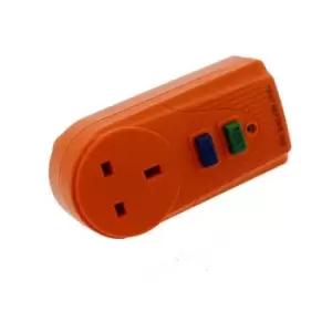 image of 13 Amp 230V uk 3 Pin 30MA 3200W Orange rcd Circuit Breaker Plug