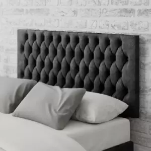 image of Monroe Mirazzi Velvet Headboard Black