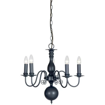 image of Linea Verdace Lighting - Linea Verdace Brugge Multi Arm Chandeliers Lead