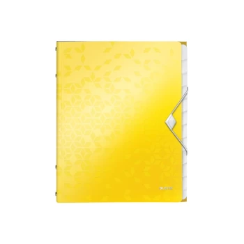 WOW Divider Book Polypropylene 12 Tabbed Dividers A4. Yellow - Outer Carton of 4