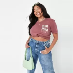 Image of Missguided Energy t Shirt - Brown