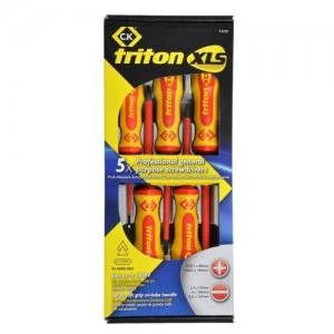 image of C.K Tools Triton XLS Insulated Screwdriver Set 5 Piece