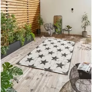 Image of Santa Monica 48648 White Black 120cm x 170cm Rectangle