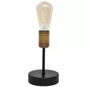 image of Helam Tube Table Lamp Black, Patina 12cm