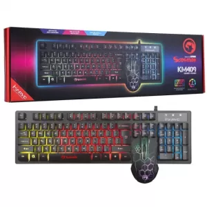 image of Marvo Scorpion KM409 7 Colour Rainbow LED USB Gaming Keyboard & Mouse Set