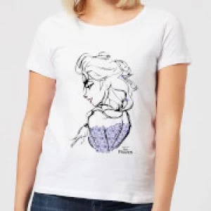 Image of Disney Frozen Elsa Sketch Womens T-Shirt - White