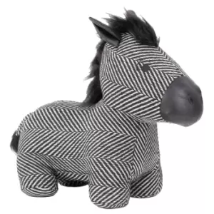 Image of Zebra Jacquard Door Stop Black