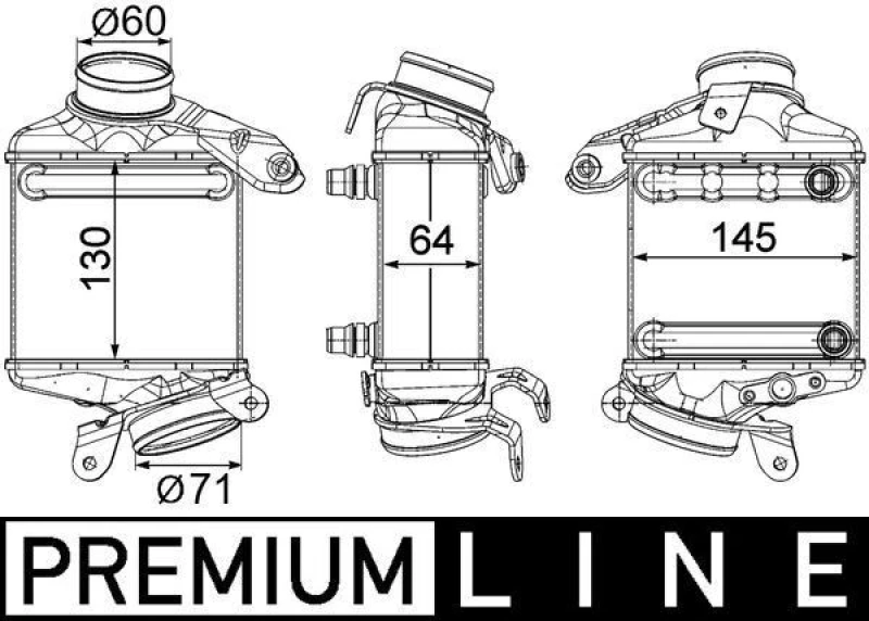 Image of Intercooler MAHLE CI 186 000P