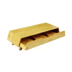 image of CEP Monitor RiserLaptop Stand with Drawer Bamboo 2240030301 CEP01257