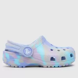 Image of Crocs purple classic clog marble Girls Toddler Sandals