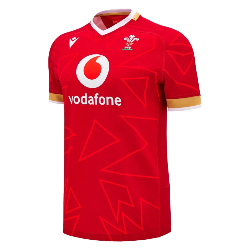 Image of Macron Wales Rugby Union Home Pathway 2025 Adults Red male Small