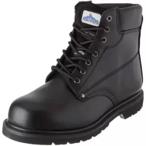 Image of Portwest Mens Steelite SBP HRO Leather Safety Boots (6 UK) (Black) - Black