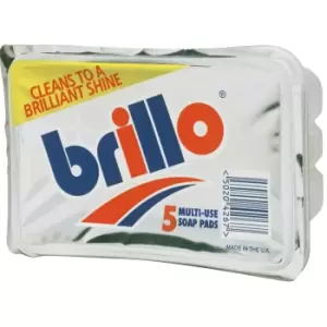Image of Mr Muscle Brillo Multi Use Soap Pads, Pack of 5, Black