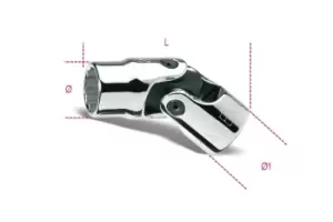 Image of Beta Tools 910AS/SN 3/8" Sq Drive Bi-Hex AF Swivel End Socket 1/2" 009100262